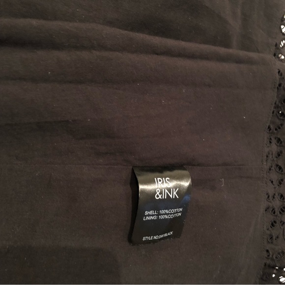 Iris and Ink black Eyelets Cotton Sun Dress Size US 8 - Picture 13 of 14